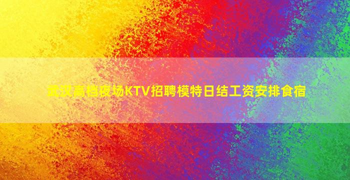 武汉高档夜场KTV招聘模特日结工资安排食宿